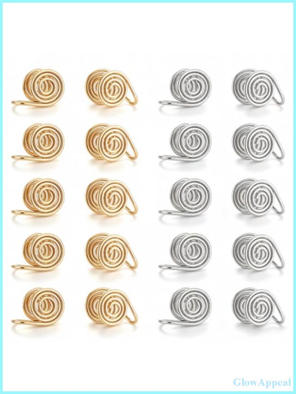 20Pcs Pressure Earrings for Keloids Stainless Steel Clip On Spiral Compression